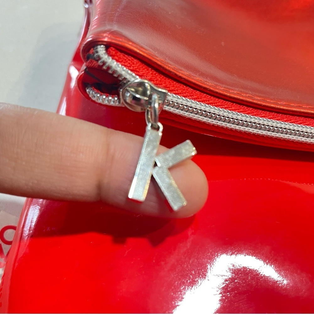 KENZO RED MINI BAG MAKEUP BAG MAGNET CLOSURE - Picture 4 of 13